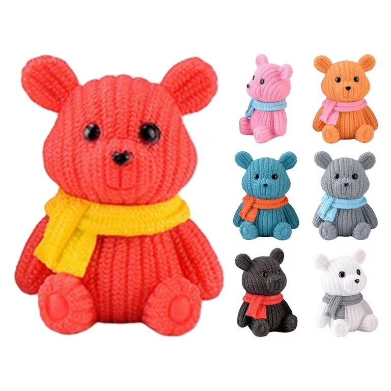 Colourful Teddy Bear Miniature - Back Garden Nursery
