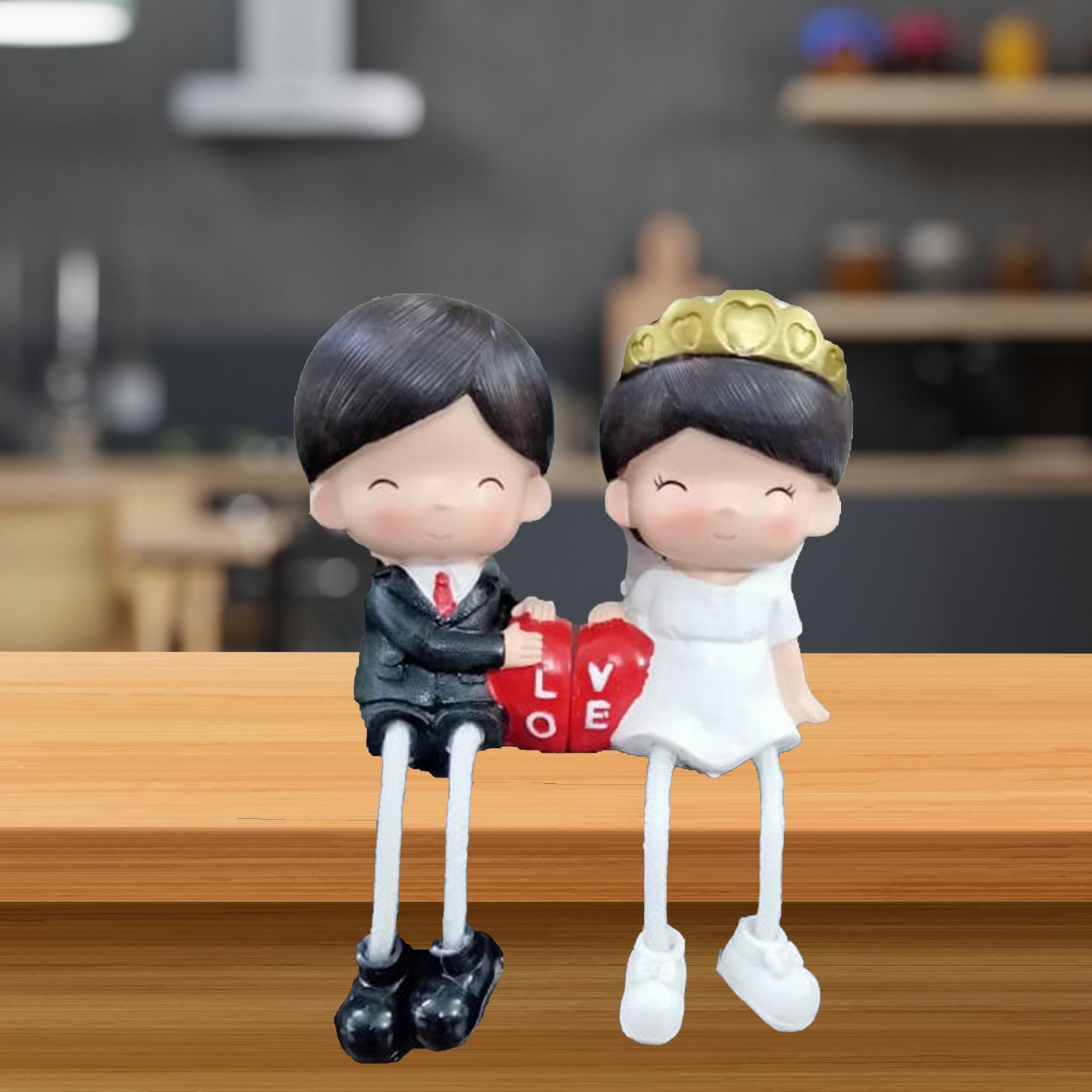 Newly Married Couple Hanging Legs Showpiece - Back Garden Nursery