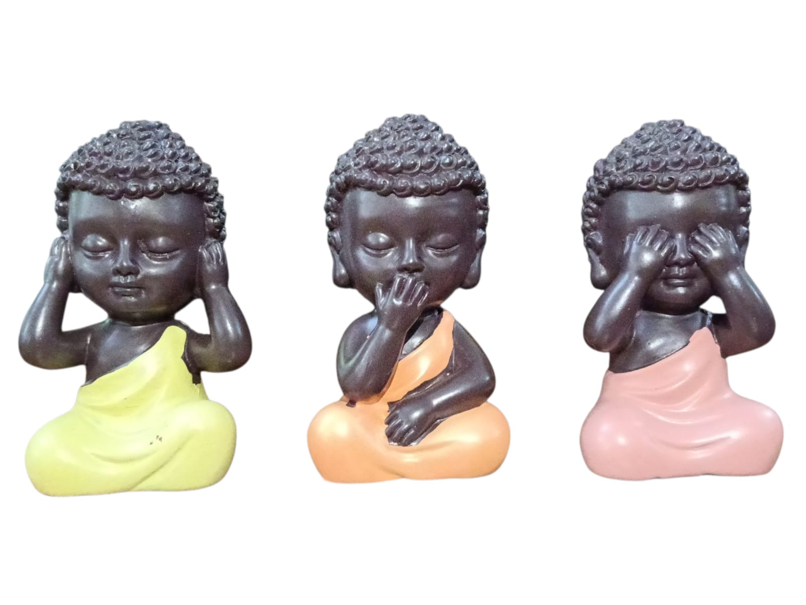 Brown Buddha Miniature (Set of 3) - Back Garden Nursery