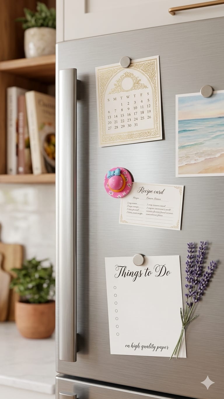 Vintage Floral  Hat Miniature Fridge Magnet