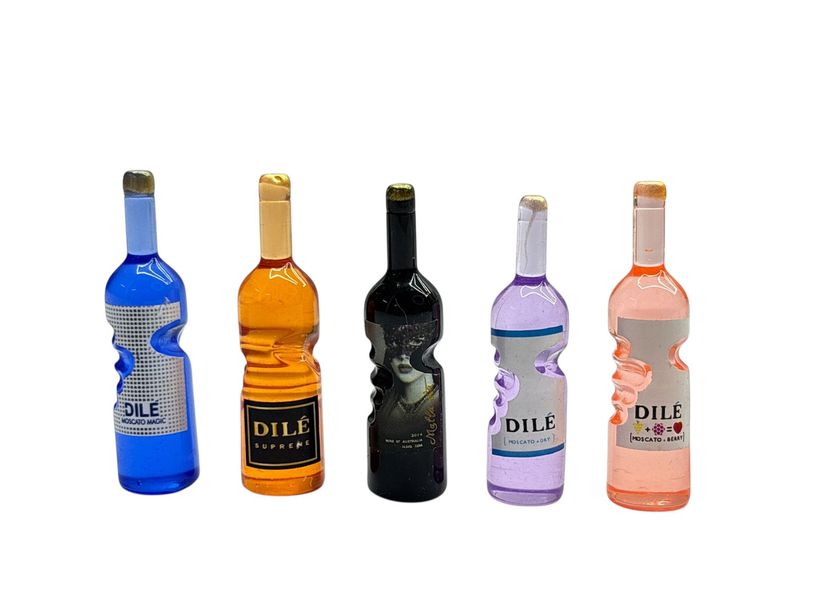 Decorative Wine Bottle Miniature for Crafts & Display - Back Garden Nursery