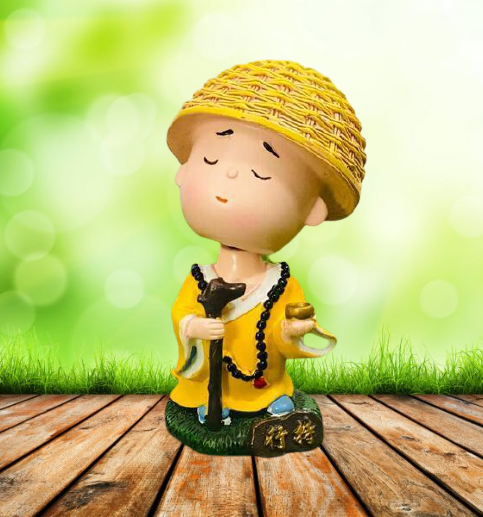 Mini Monk Bobble Head Figurine Showpiece - Back Garden Nursery