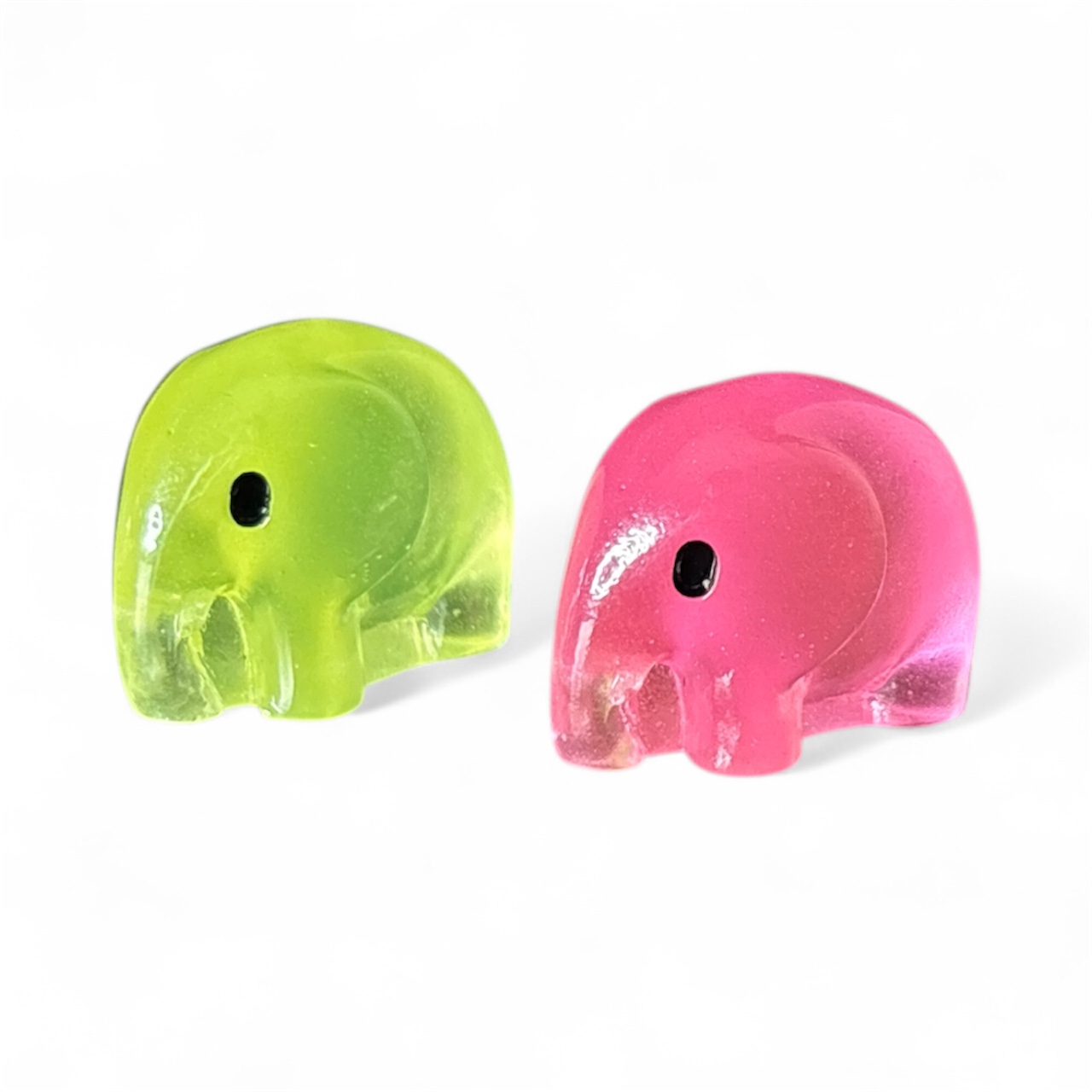 Mini Glow Elephant Resin Glow‑in‑the‑Dark- Colourful Glow In Dark- Back Garden Nursery