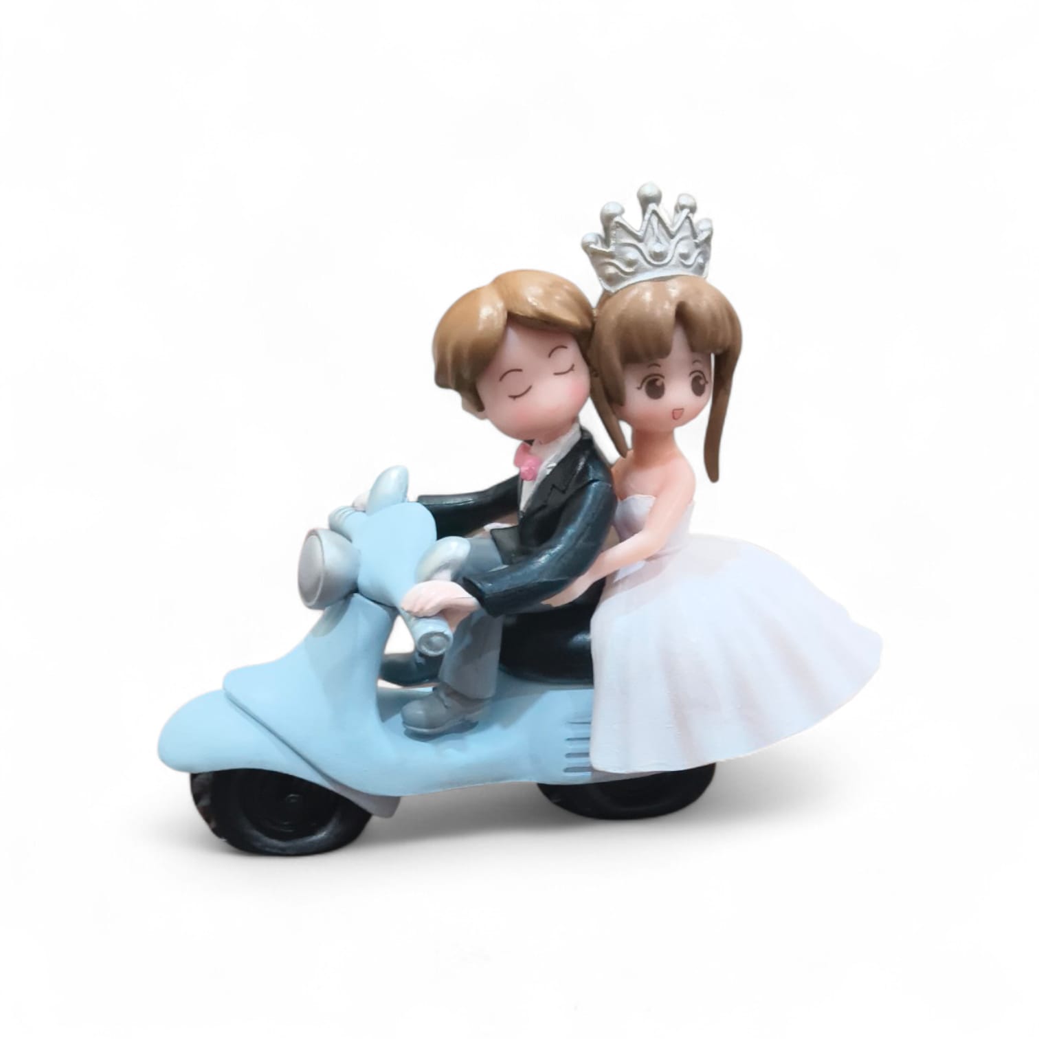 Romantic Couple on Scooter Miniature for Decoration -Couple Miniature - Back Garden Nursery