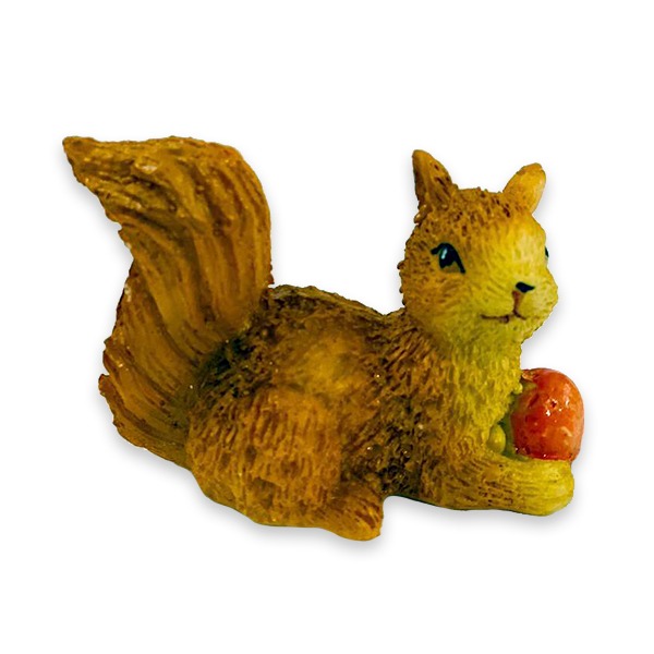 Squirrel with Nut Animal Fairy Garden Miniature - Back Garden Nursery