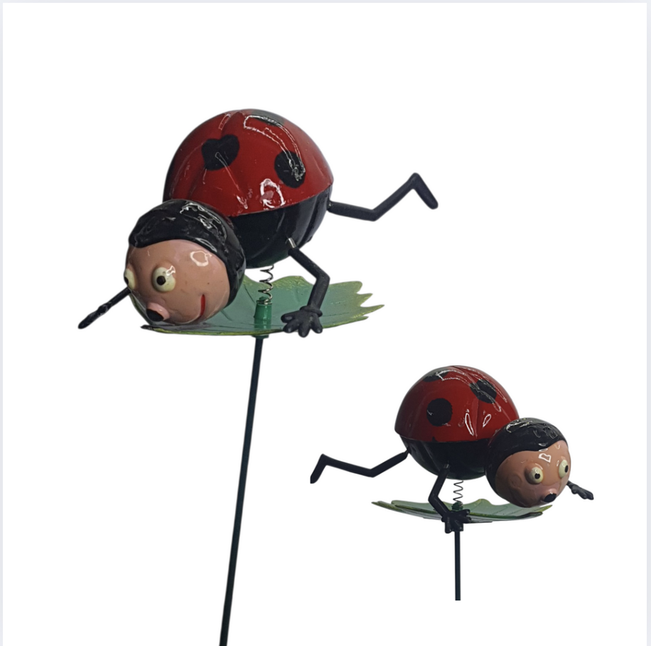 Ladybug Garden Stake (Set of 2) – Back Garden Nursery