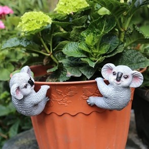 Koala Side Pot Hanger Miniature Planter Decor - Back Garden Nursery