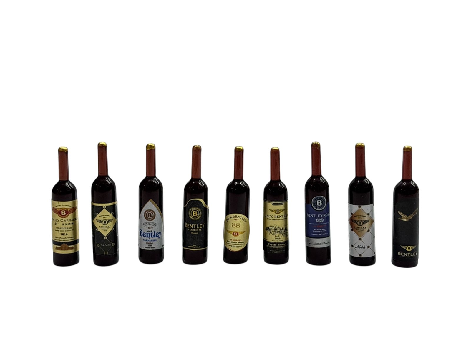 Decorative Wine Bottle Miniature for Crafts & Display - Back Garden Nursery