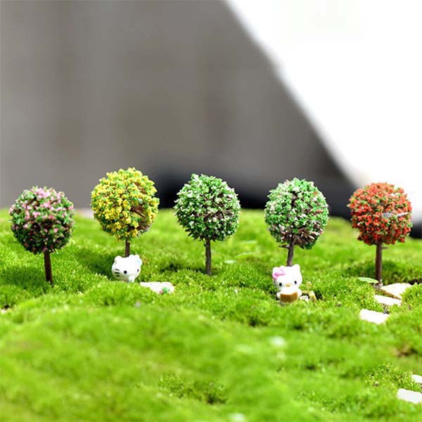 Miniature Trees Garden Ornaments (set of 5) - Back Garden Nursery