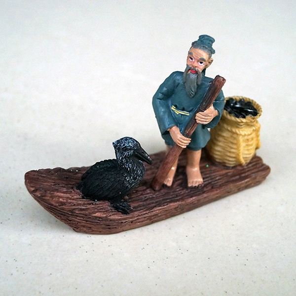 Man on Boat Miniature - Back Garden Nursery