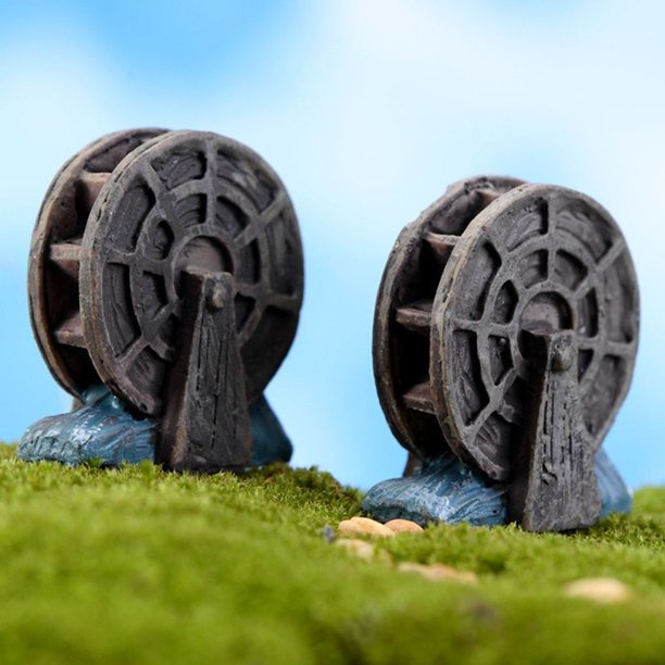 Water Wheel Decorative Miniature (Set of 2) - Back Garden Nursery