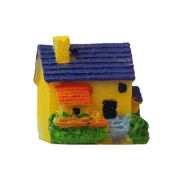 Mini House Fairy Garden Ornament (Yellow) - Back Garden Nursery