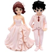 Romantic Couple Miniature Figurine – Elegant Wedding Décor Showpiece - Back Garden Nursery