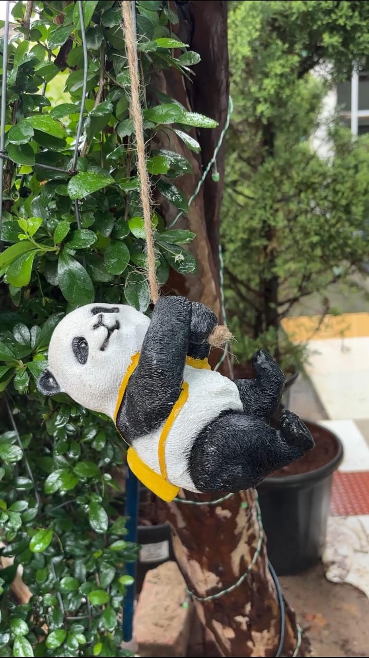Hanging Panda / Garden Decor Item / Back Garden Nursery