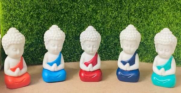 Buddha Miniature Garden Showpiece (Set of 5) - Back Garden Nursery