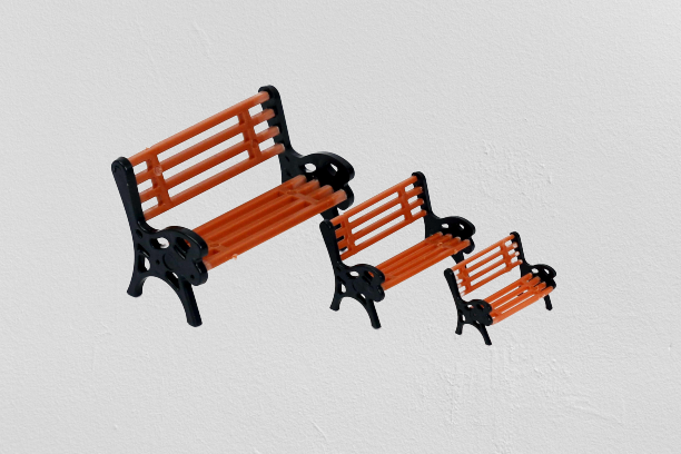 Mini Bench Toy Garden Miniature Set of 3 - Back Garden Nursery