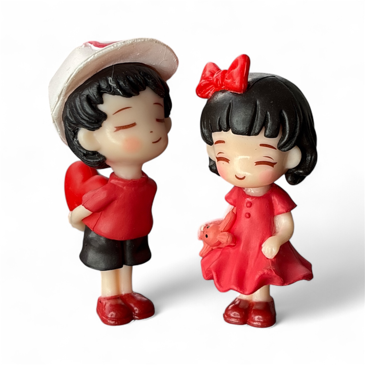 Romantic Kids Couple Miniature –  Boy & Girl Figurine Set - Back Garden Nursery