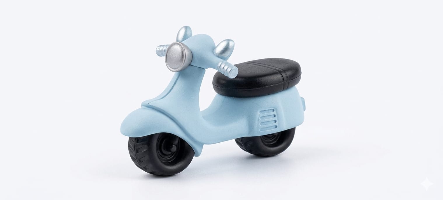 Scooter Miniature Decorative Figurine - Back Graden Nursery