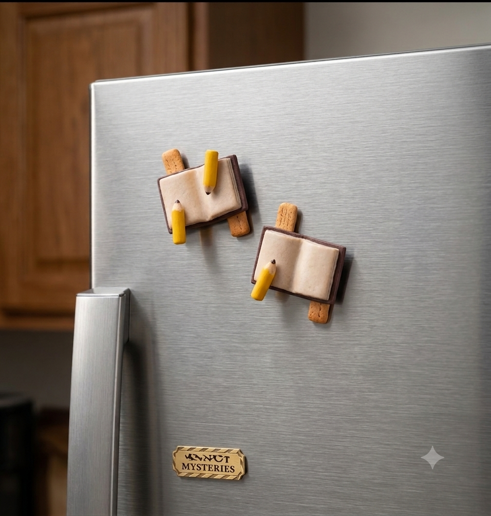 Miniature Open Book & Pencil Fridge Magnets