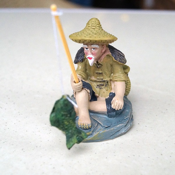 Miniature Small Fisherman Fairy Garden Ornament - Back Garden Nursery
