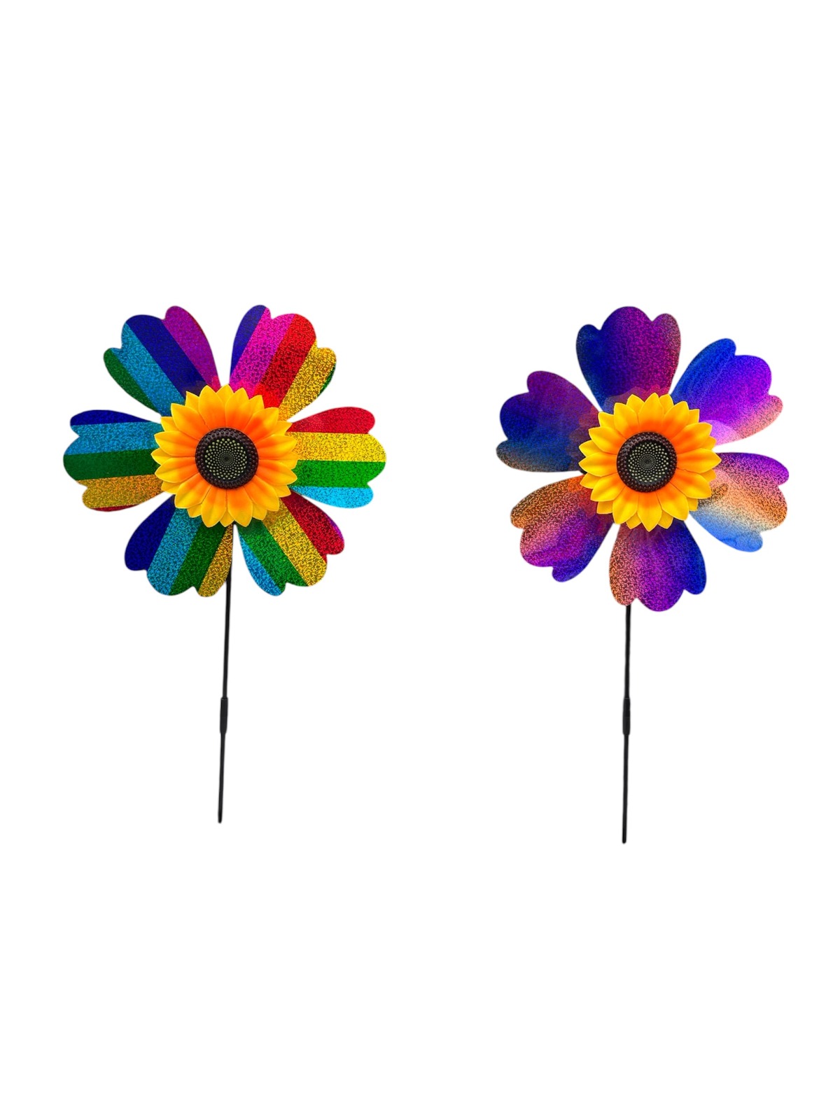 Multicolor Flower Garden Windmill - Set of 4 - Back Garden Nursery