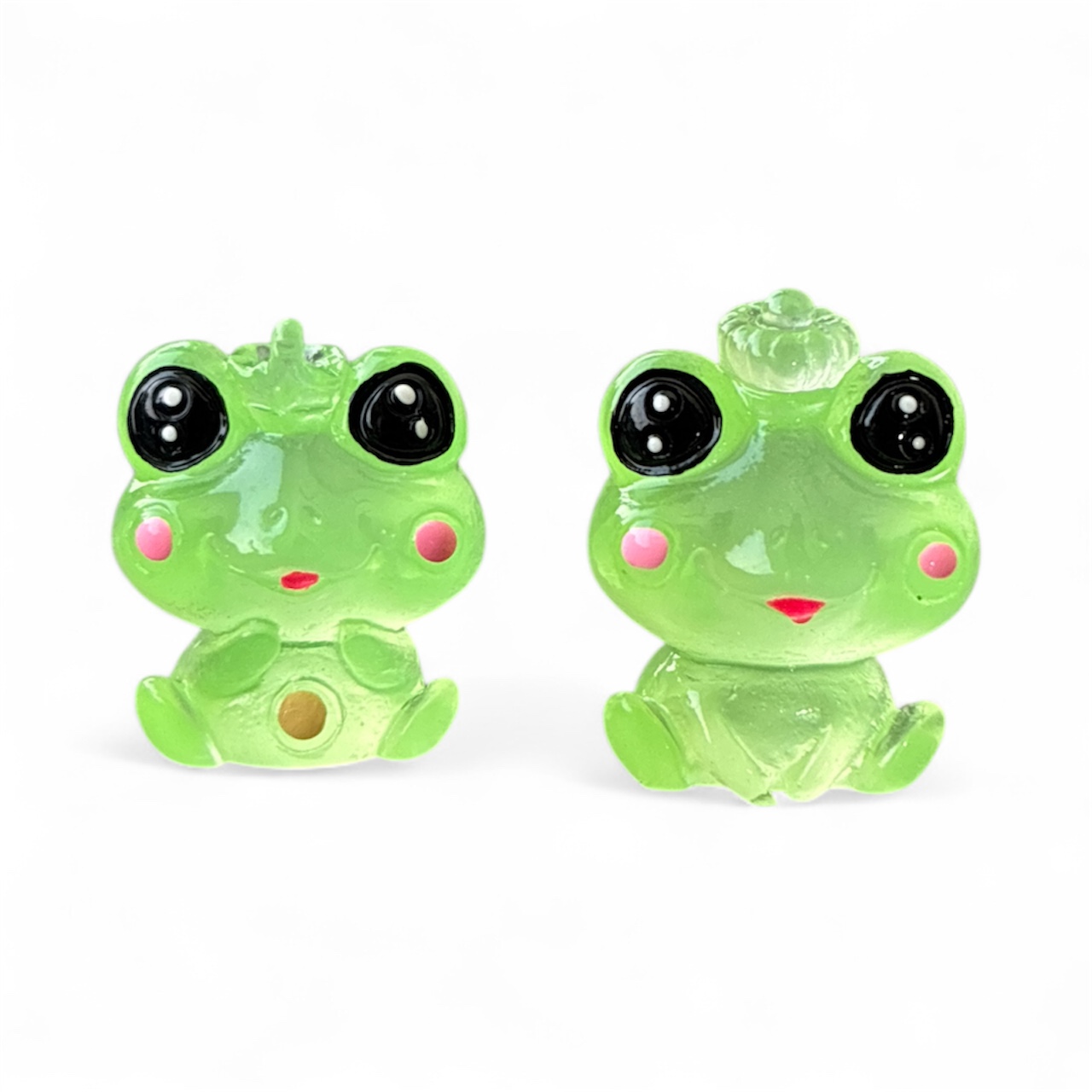 Mini Frog Resin Miniature Set – Glow-in-the-Dark- Back Garden Nursery