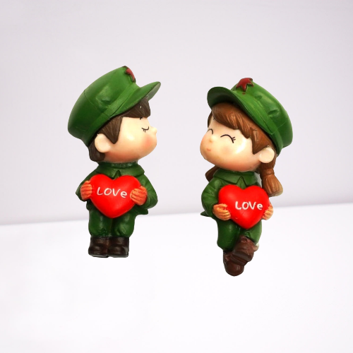 Miniature Army Couple Fairy Garden Toys - Back Garden Nursery