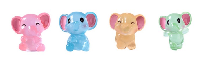 Mini Glow Cute Elephant Decorative Figurine - Back Garden Nursery