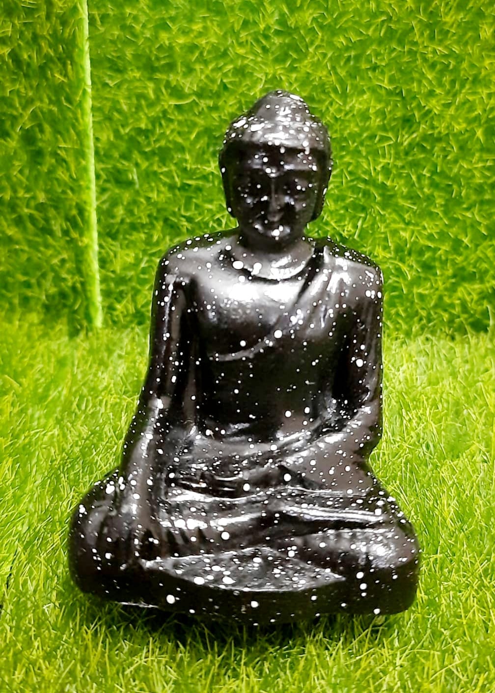 Antique Black Miniature Buddha Figurine - Back Garden Nursery