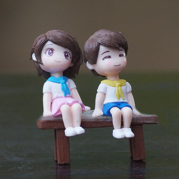 Bench Couple New Fairy Garden Miniature Toys - Back Garden Nursery