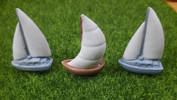 Mini Sailing ship Yatch Fairy Garden Accessories (set of 3) - Back Garden Nursery