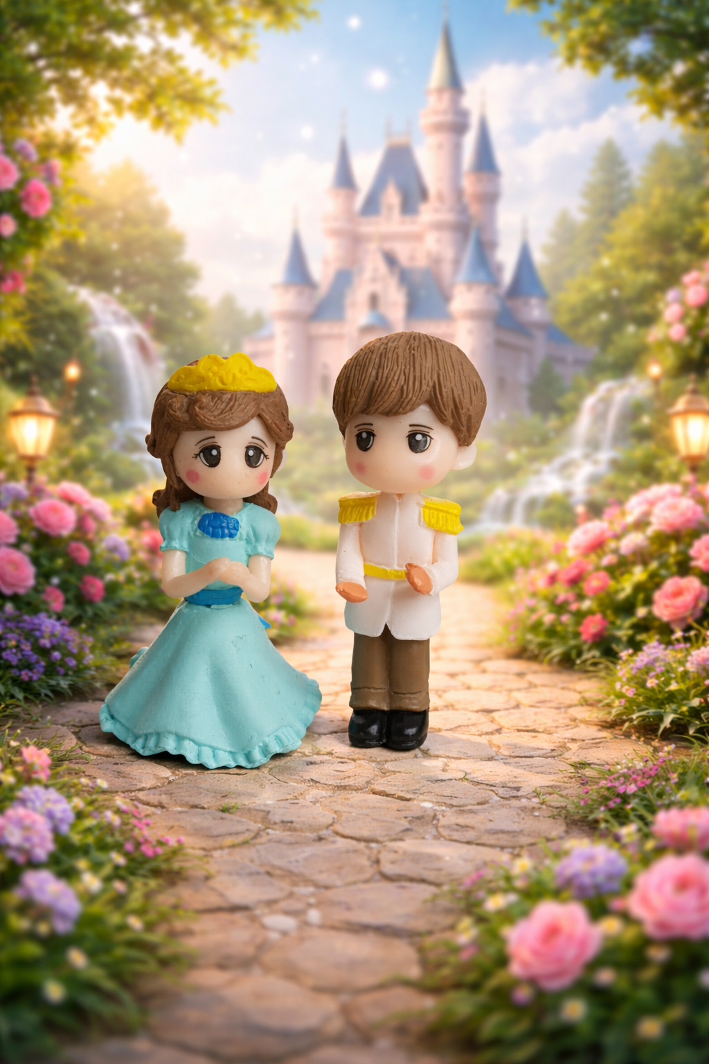 Royal Prince Princess Couple Miniature for Home Décor - Back Garden Nursery