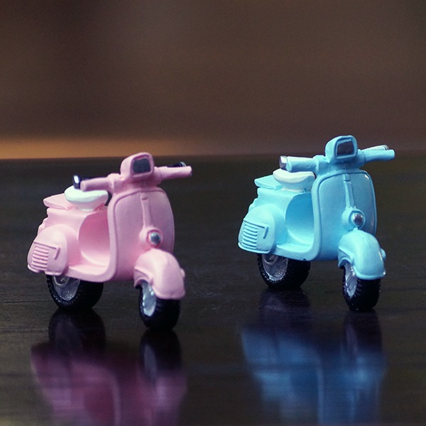 Scooter Fairy Miniature Garden Ornament (set of 2) - Back Garden Nursery