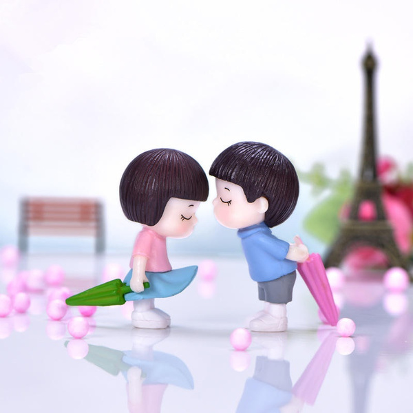 Cute Umbrella Couple Fairy Garden Toys - Back Garden Nursery