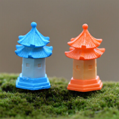 Pagoda Small Dollhouse Miniature set of 2 - Back Garden Nursery