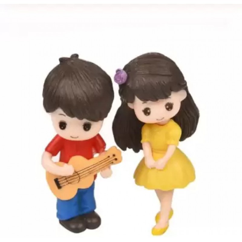 Fairy Guitar Boy Girl Miniature Garden Toy - Back Garden Nursery