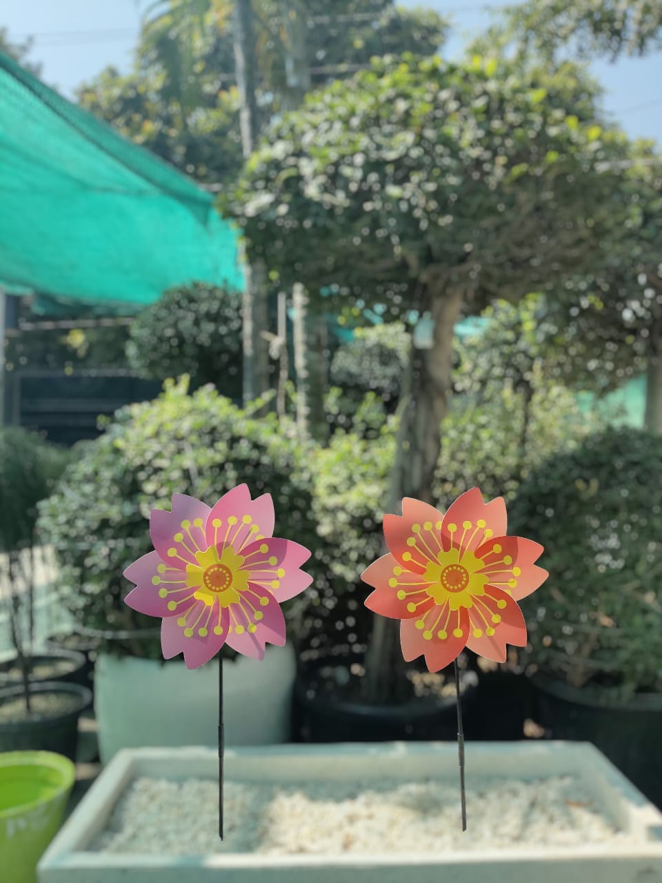 Toy Flower Windmills Outdoor Lawn Flower Yard Decoration /Back Garden Nursery