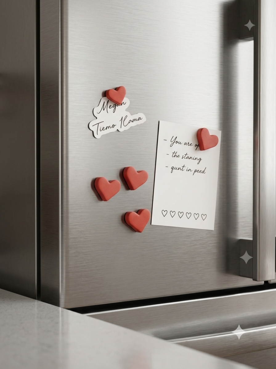 Miniature Red Heart Fridge Magnets