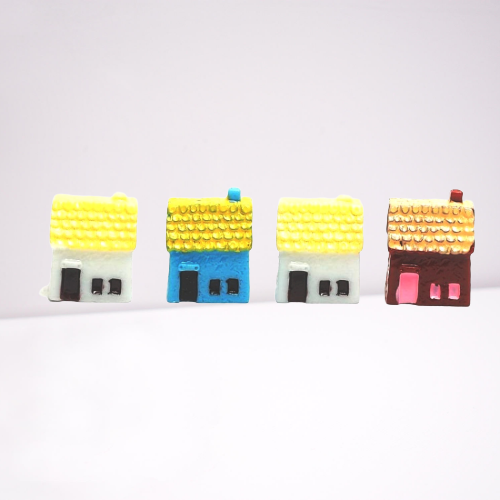 Colorful Miniature House Set of 4 - Back Garden Nursery