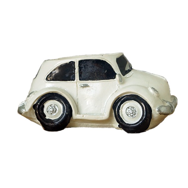 White Resin Car Succulent Indoor Pot