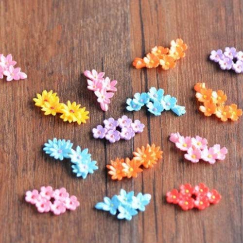 Miniature Flower Brooch Garden Accessories Set of 10 - Back Garden Nursery