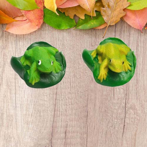 Frog on Leaf Animal Miniature Garden Toy 1pc Back Garden Nursery