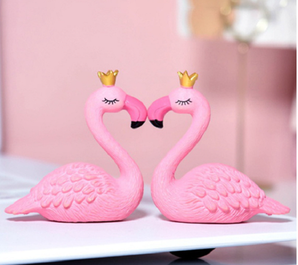 King Queen Swan Fairy Garden Miniature set of 2 - Back Garden Nursery
